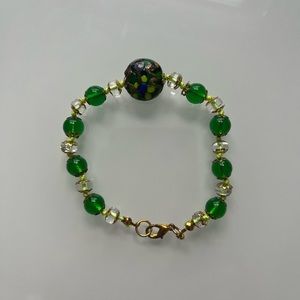 Cellini Gallery Gold / Green Bracelet
